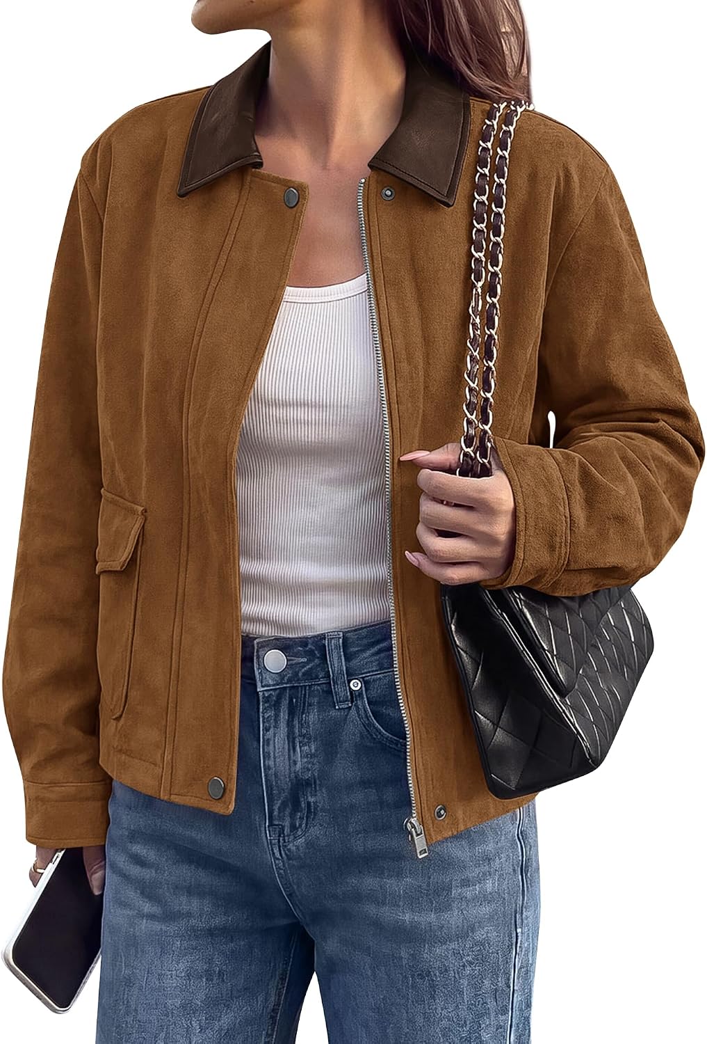 Faux Suede Jacket