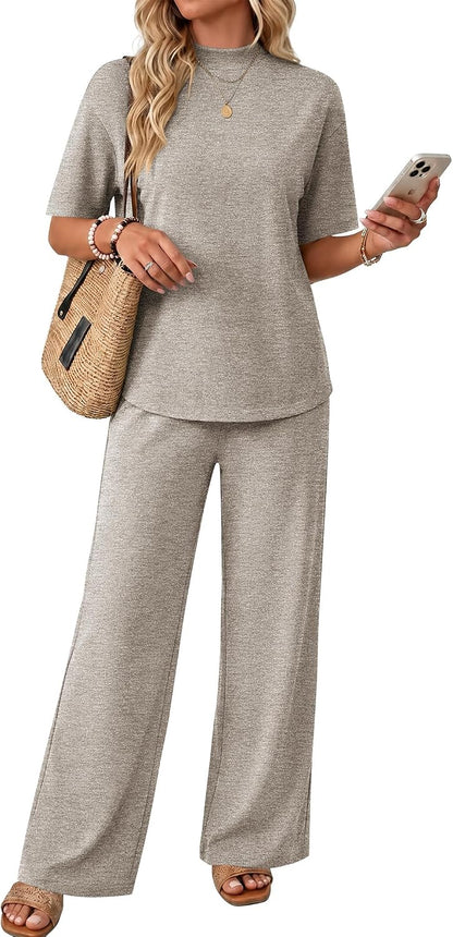 Mock Neck Lounge Set