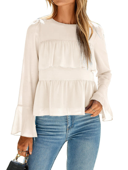 Ruffle Peplum Blouse