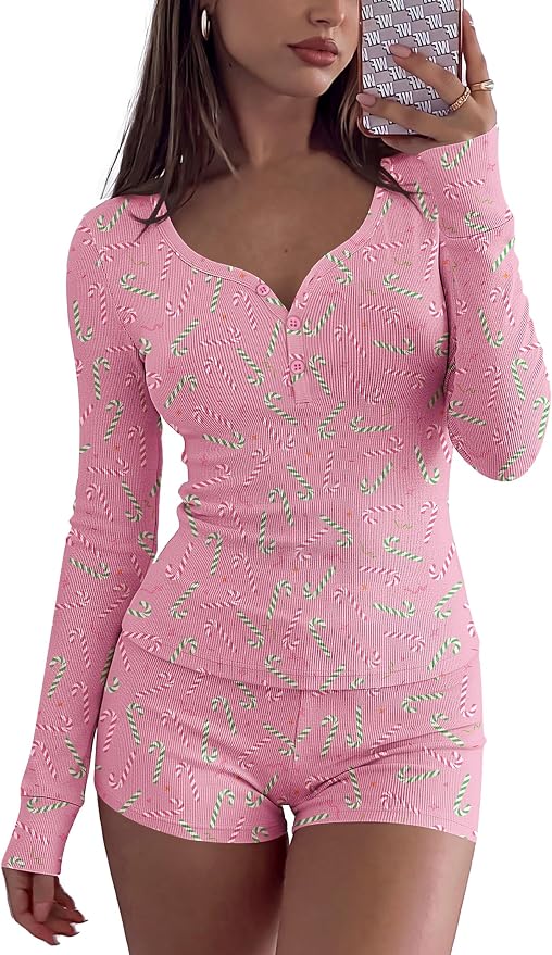 Ribbed Knit Pajama Set