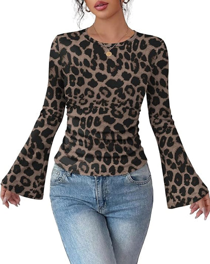Bell Sleeve Ruched Top