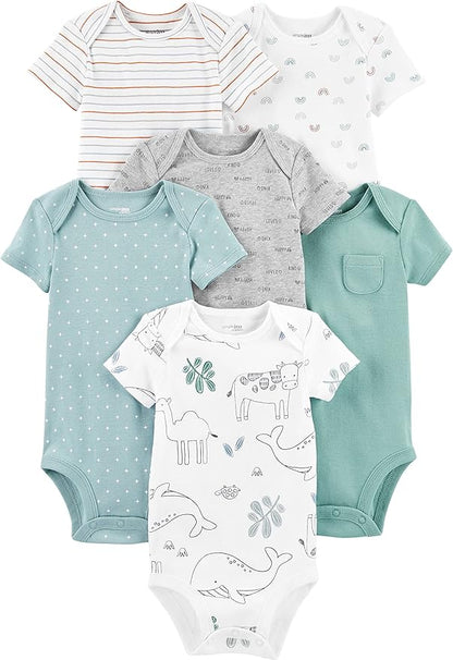 Simple Joys Short-Sleeve Bodysuit (6PK)