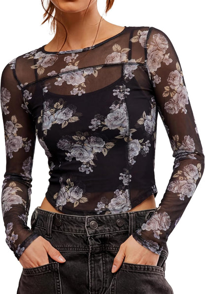 Mesh Lace Blouse