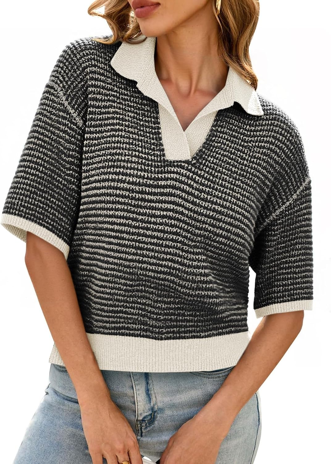 Striped Crop Sweater