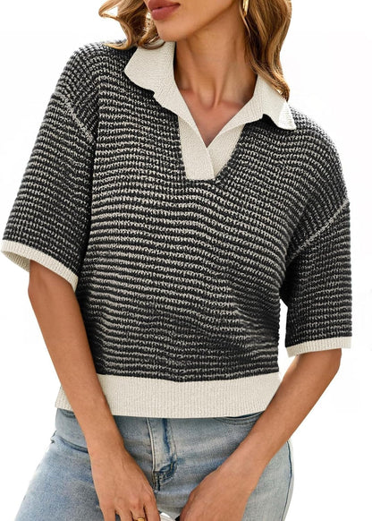 Striped Crop Sweater