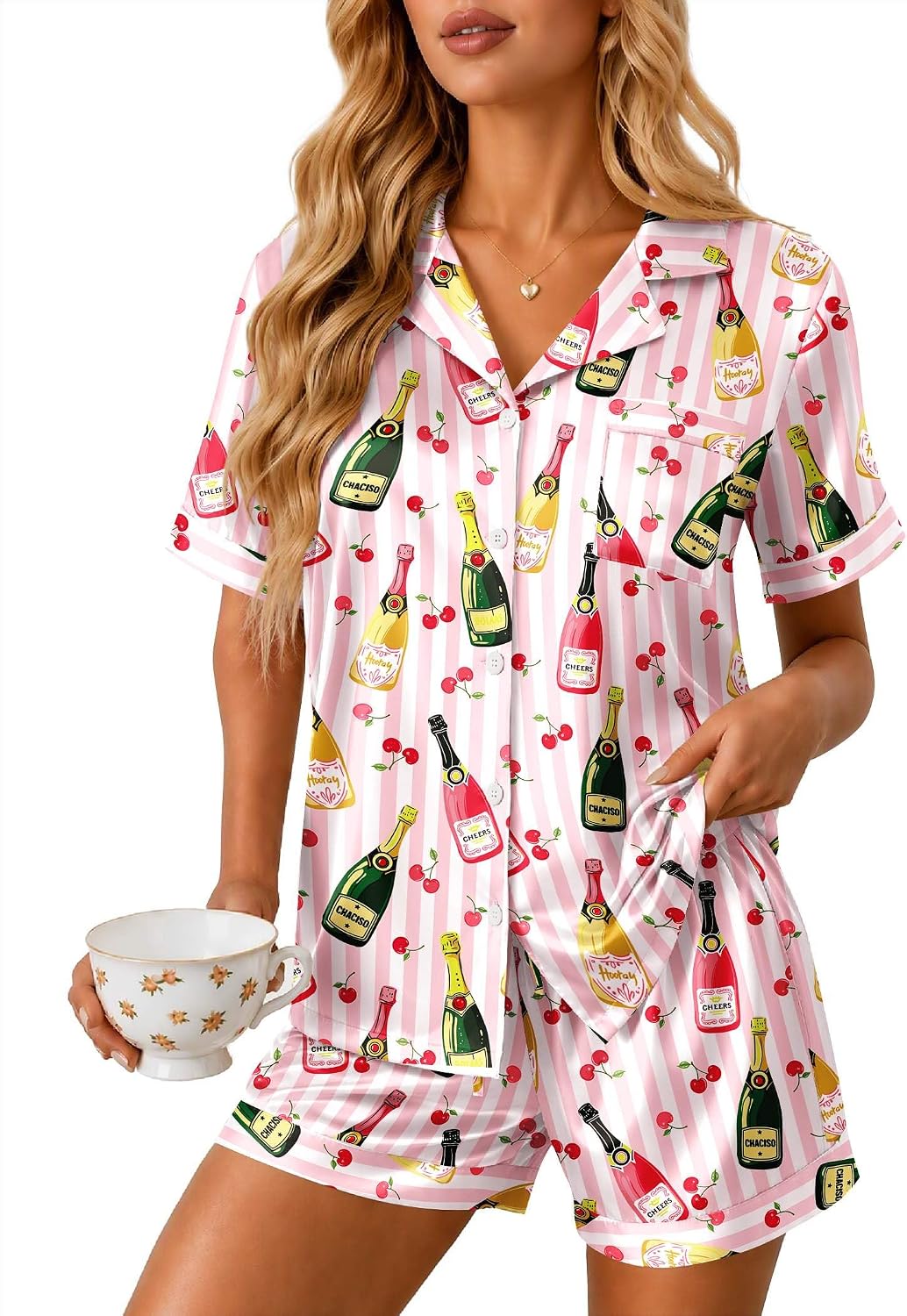 Satin Pajamas Set