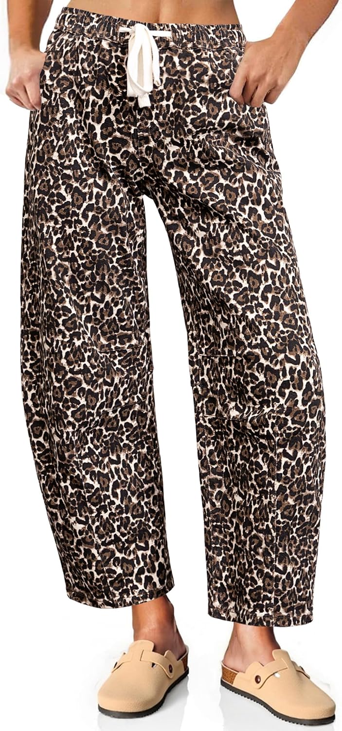 Leopard Barrel Jeans
