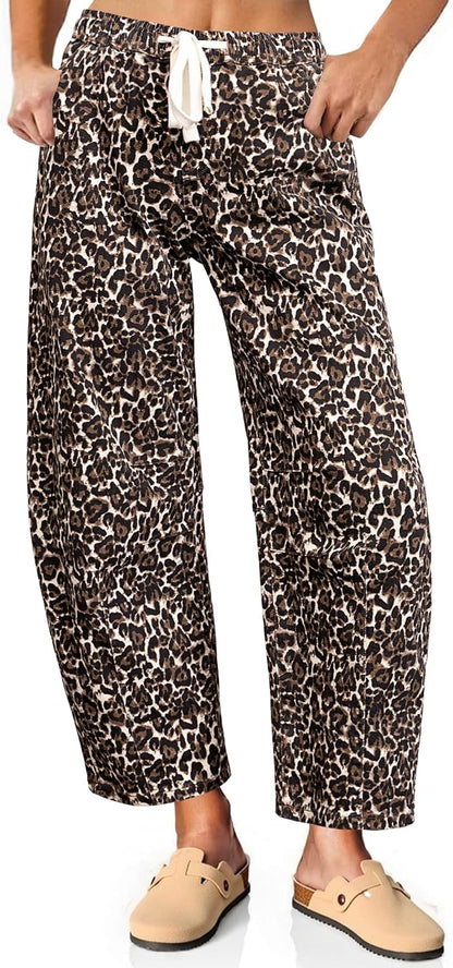 Leopard Barrel Jeans