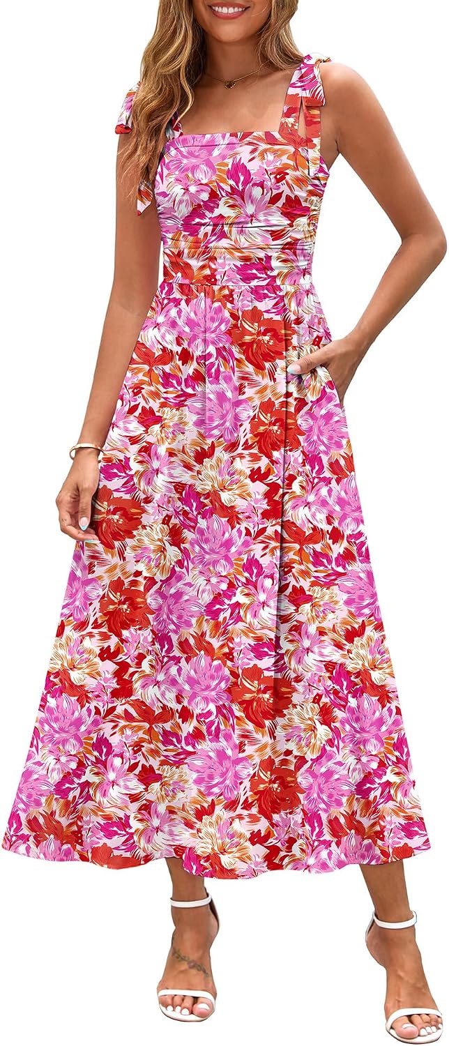 Tie Shoulder Maxi Dress