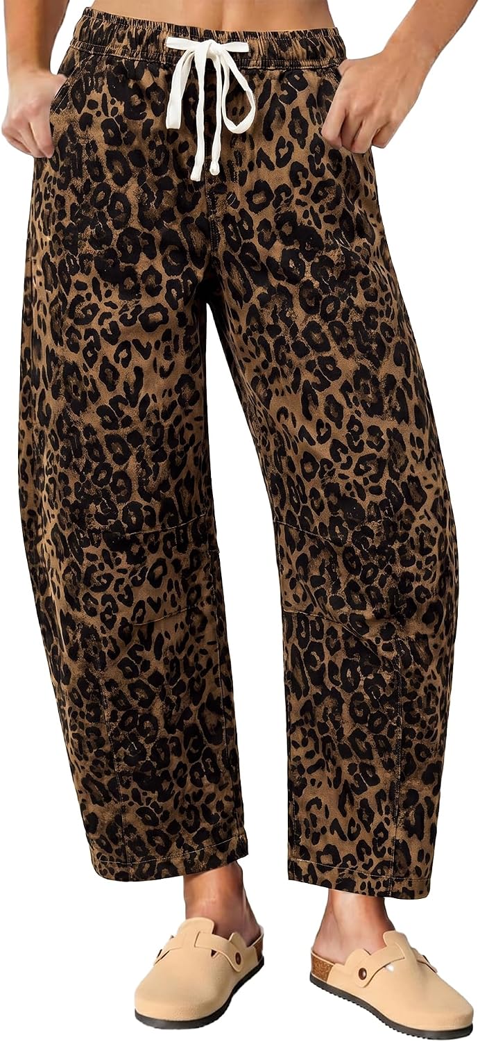 Leopard Barrel Jeans