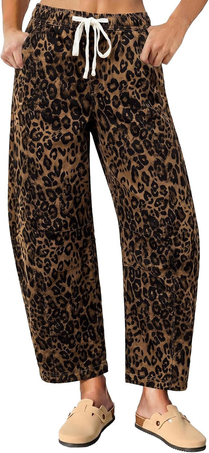 Leopard Barrel Jeans