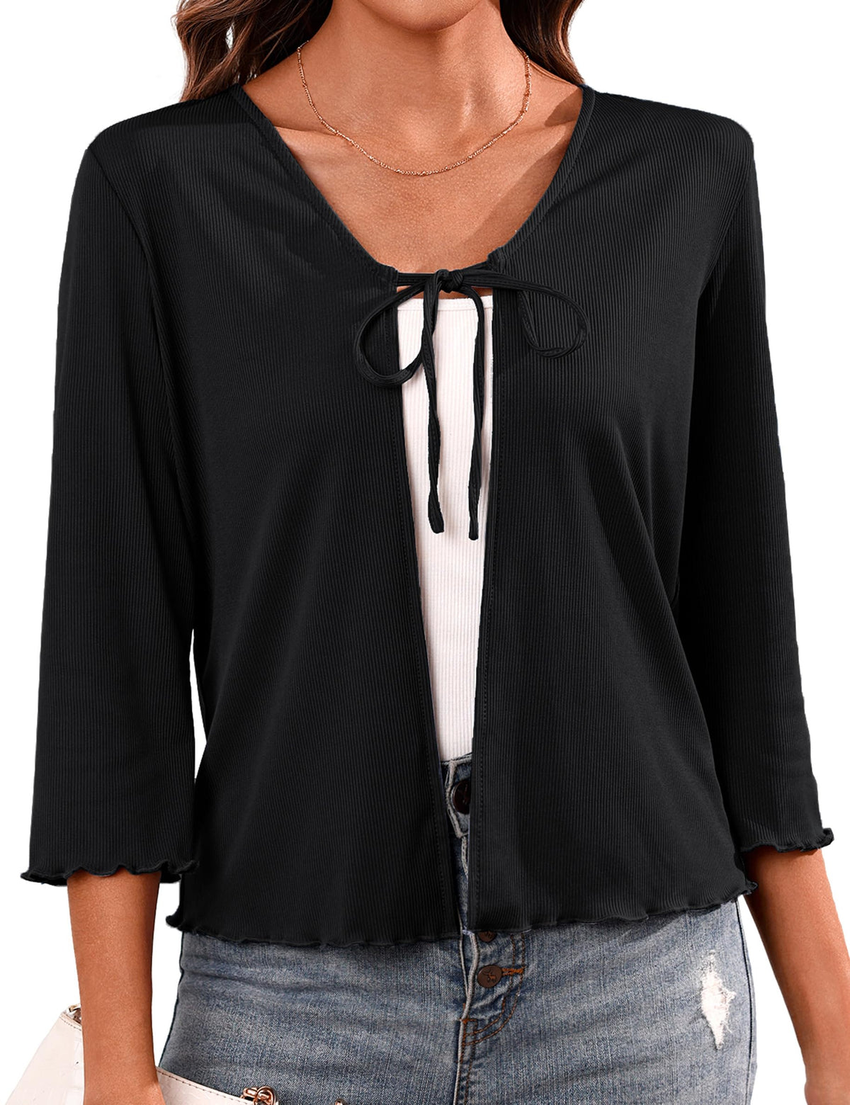 Tie Front Shrug Cardigan