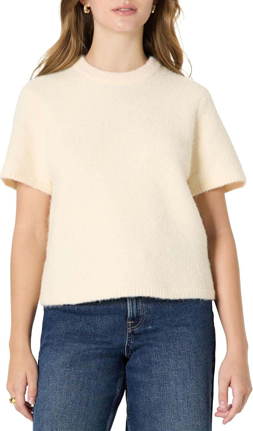 Relaxed Faux Mohair Sweater