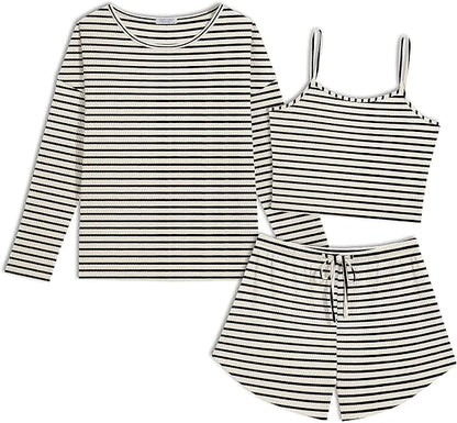 Waffle Knit Lounge Set (3PCS)