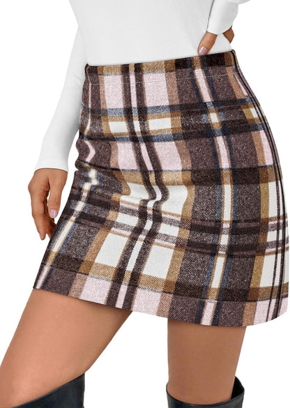 Plaid Flannel Mini Skirt