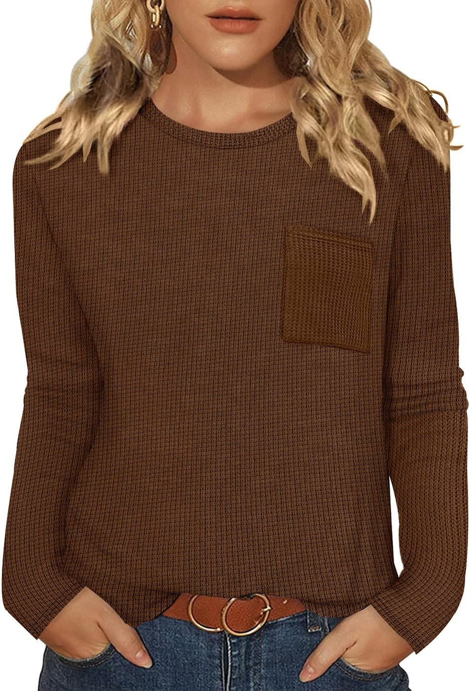 Waffle Knit Dressy Shirt
