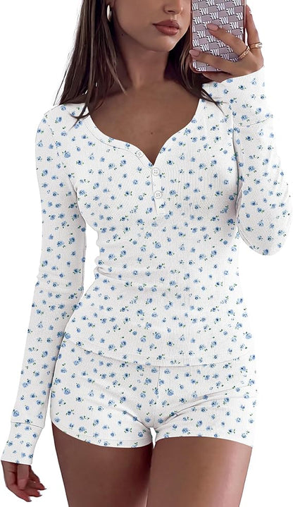Ribbed Knit Pajama Set