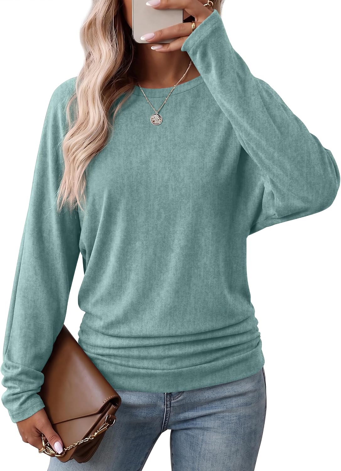 Ruched Lightweight Sweater