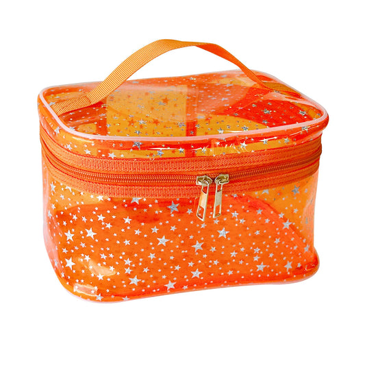 Orange Makeup Bag