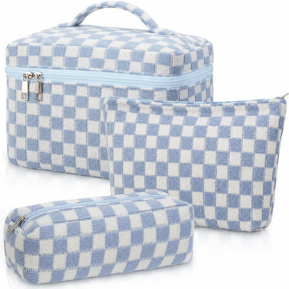 Checkered Makeup Bag (3PK)