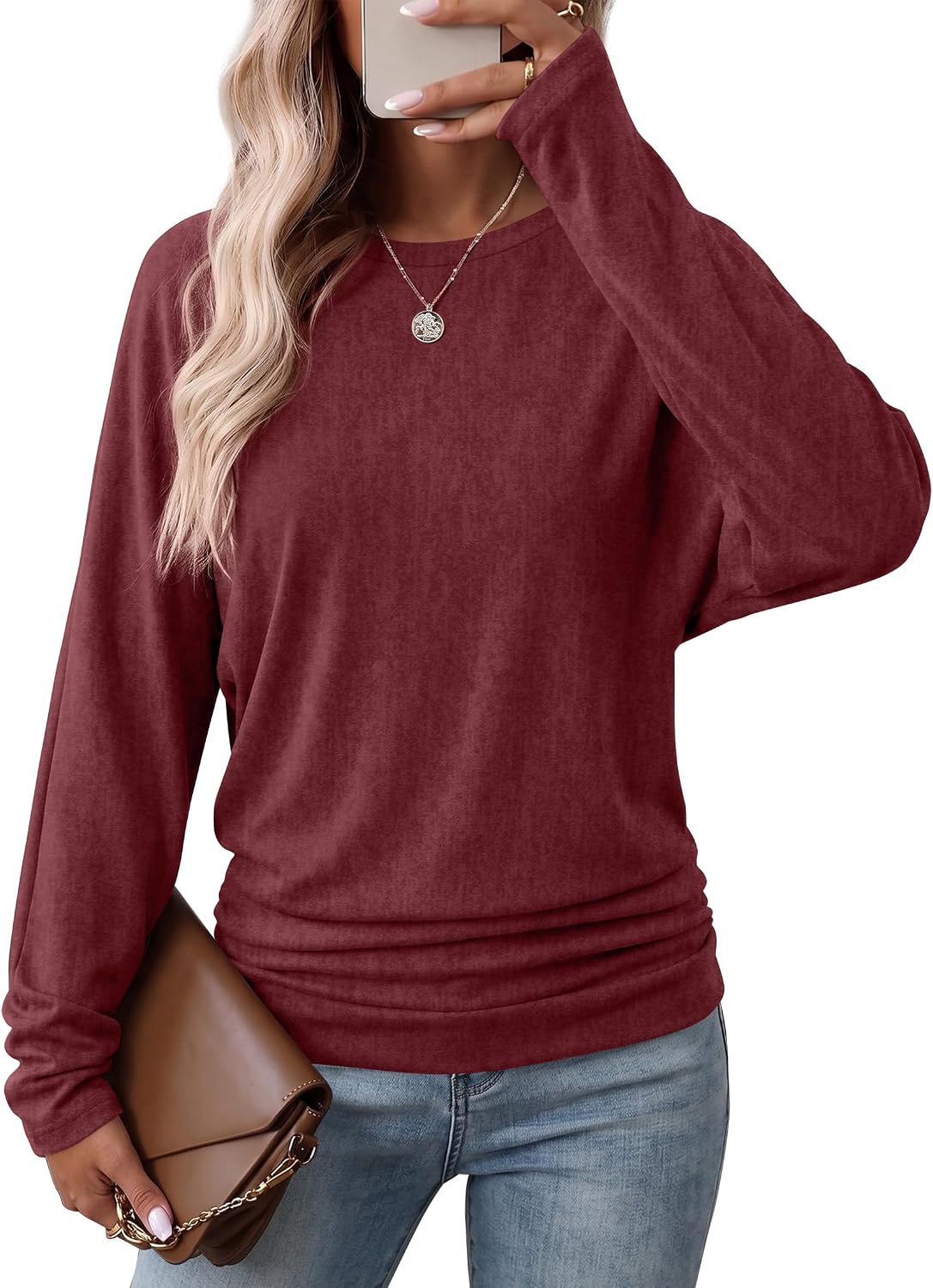 Ruched Lightweight Sweater