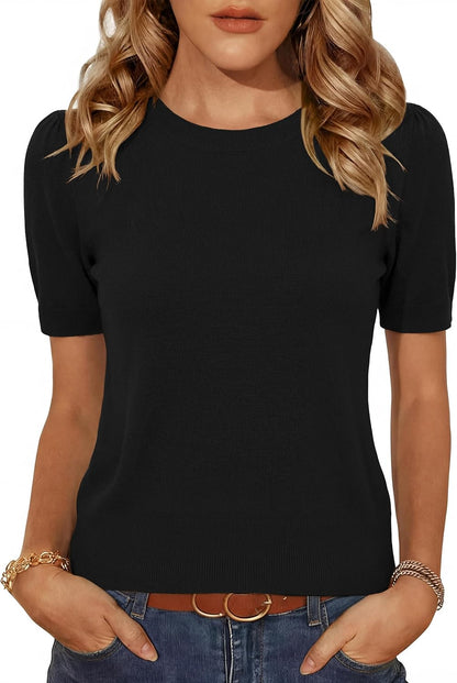 Cropped Puff Sweater