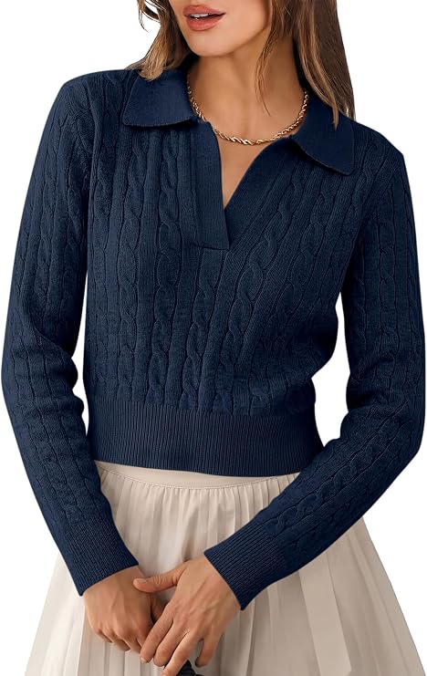 ANRABESS Cable Knit Sweater