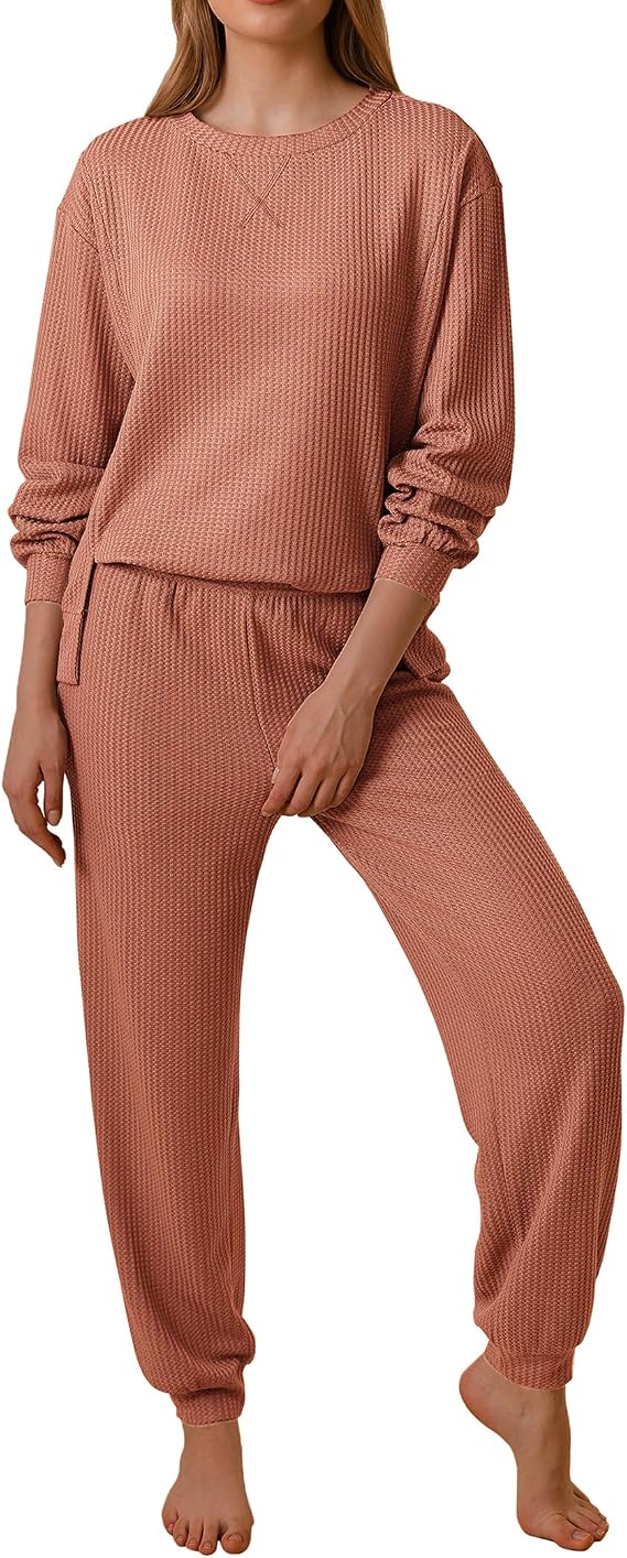 Waffle Knit Lounge Set