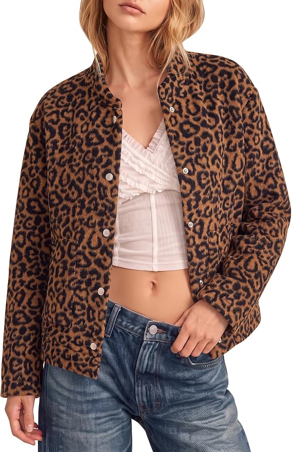 Leopard Bomber Jacket