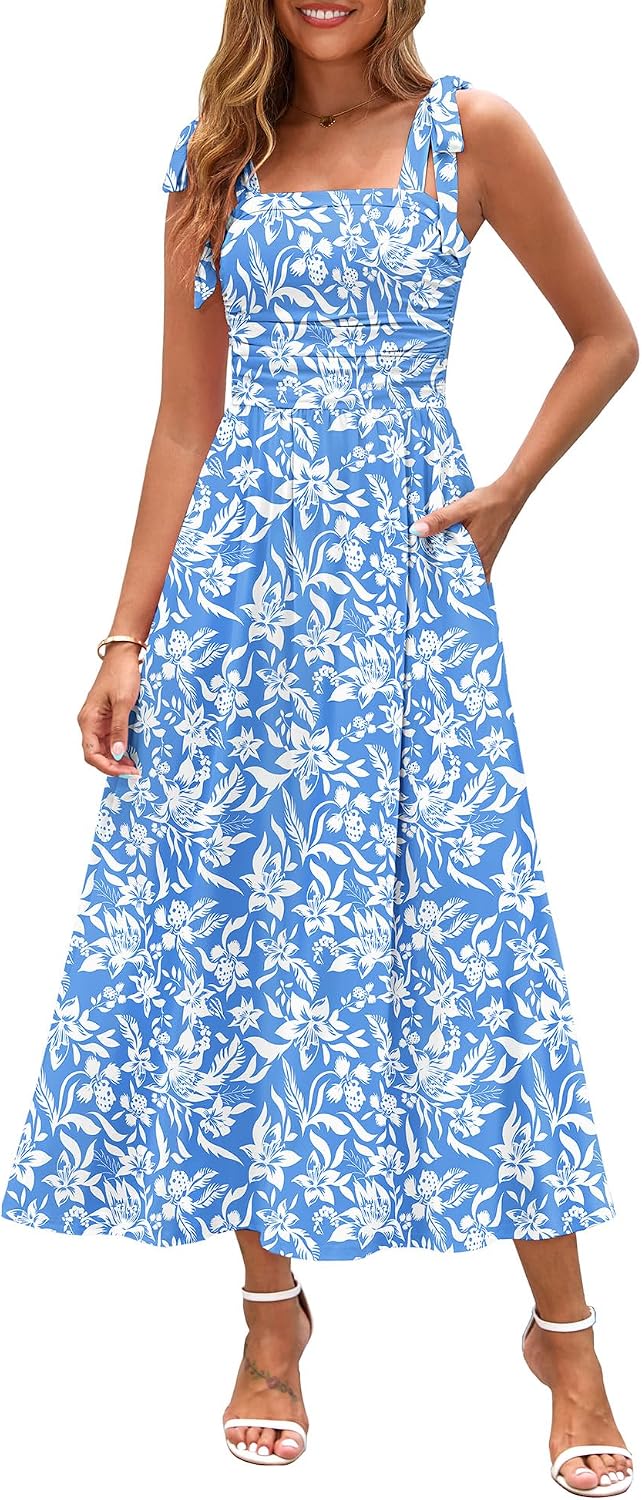 Tie Shoulder Maxi Dress