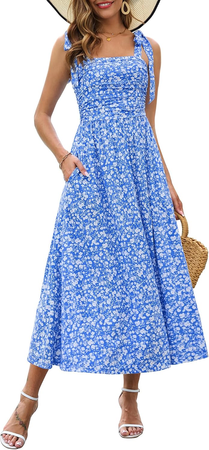 Tie Shoulder Maxi Dress