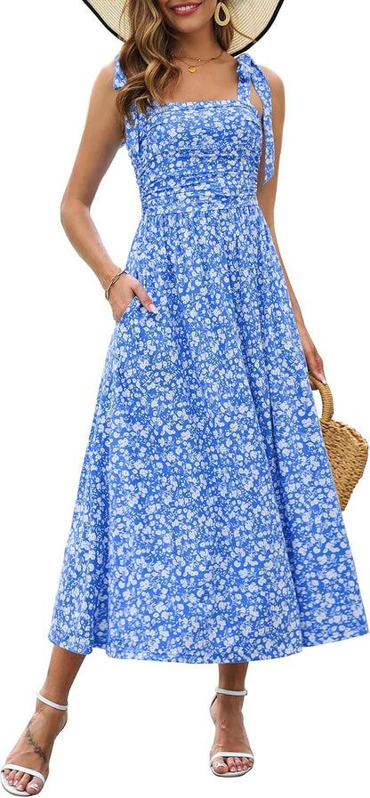 Tie Shoulder Maxi Dress