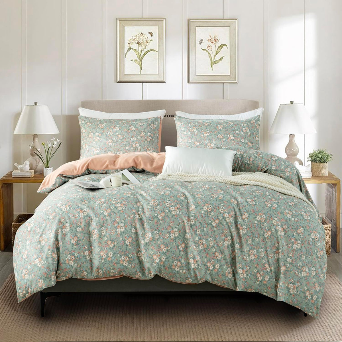 Queen Floral Bedding Set
