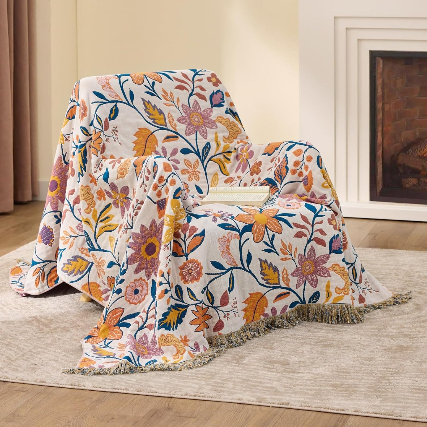 Cotton Boho Throw Blanket