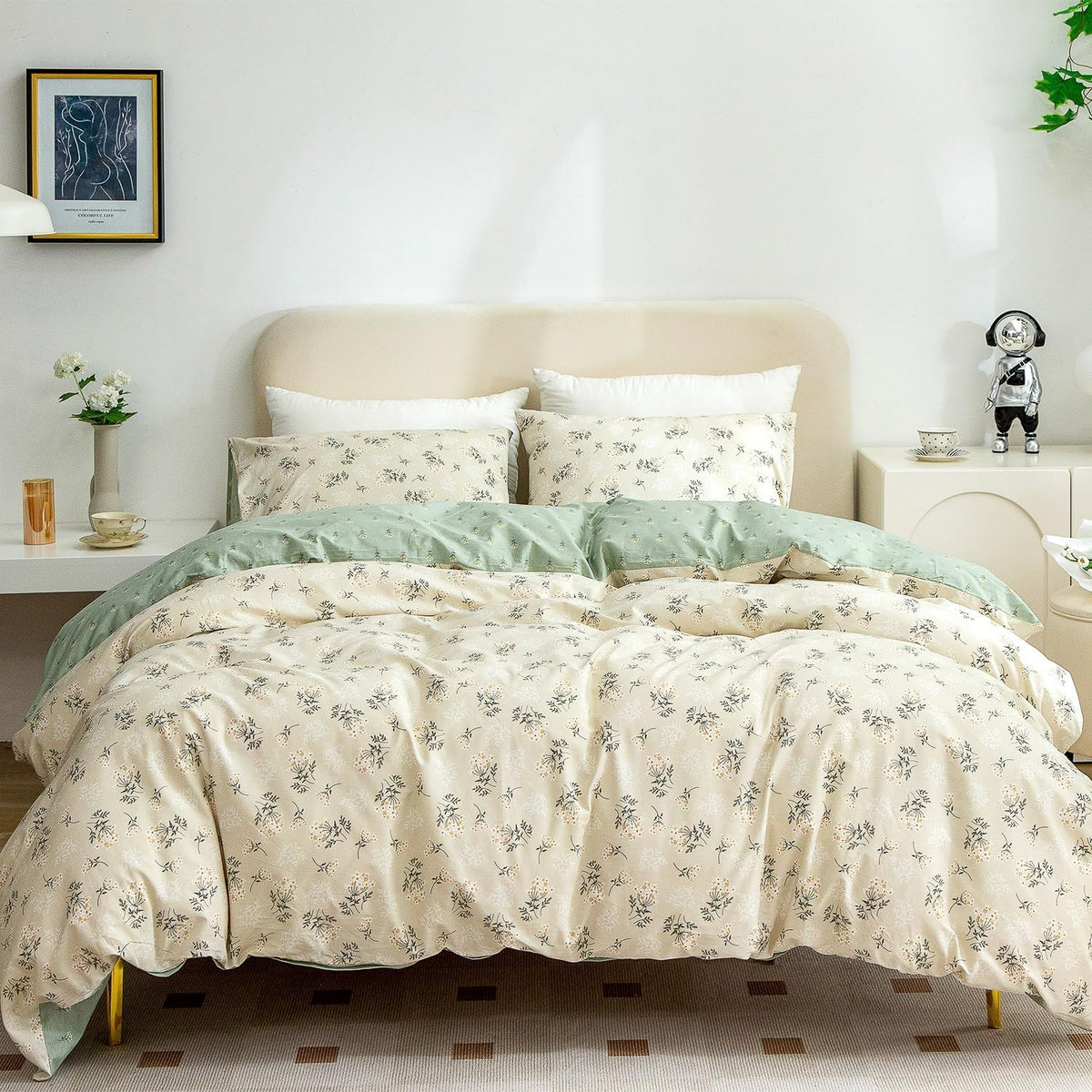 Queen Floral Duvet Set