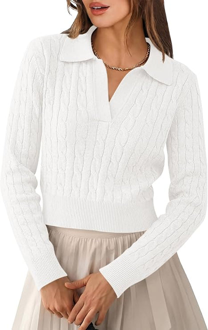 ANRABESS Cable Knit Sweater