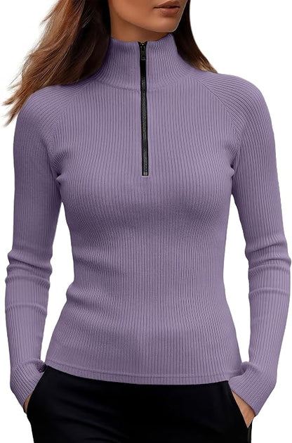 ANRABESS Quarter Zip Top