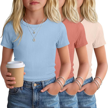 Girls Short Sleeve Tops (3PK)