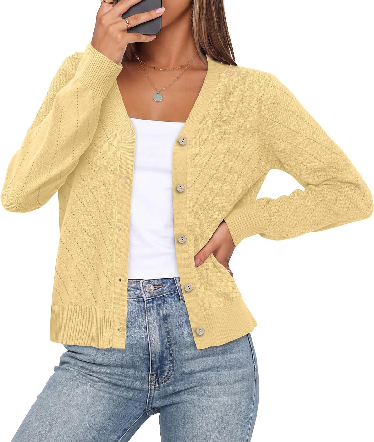 Lightweight V-Neck Cardigan