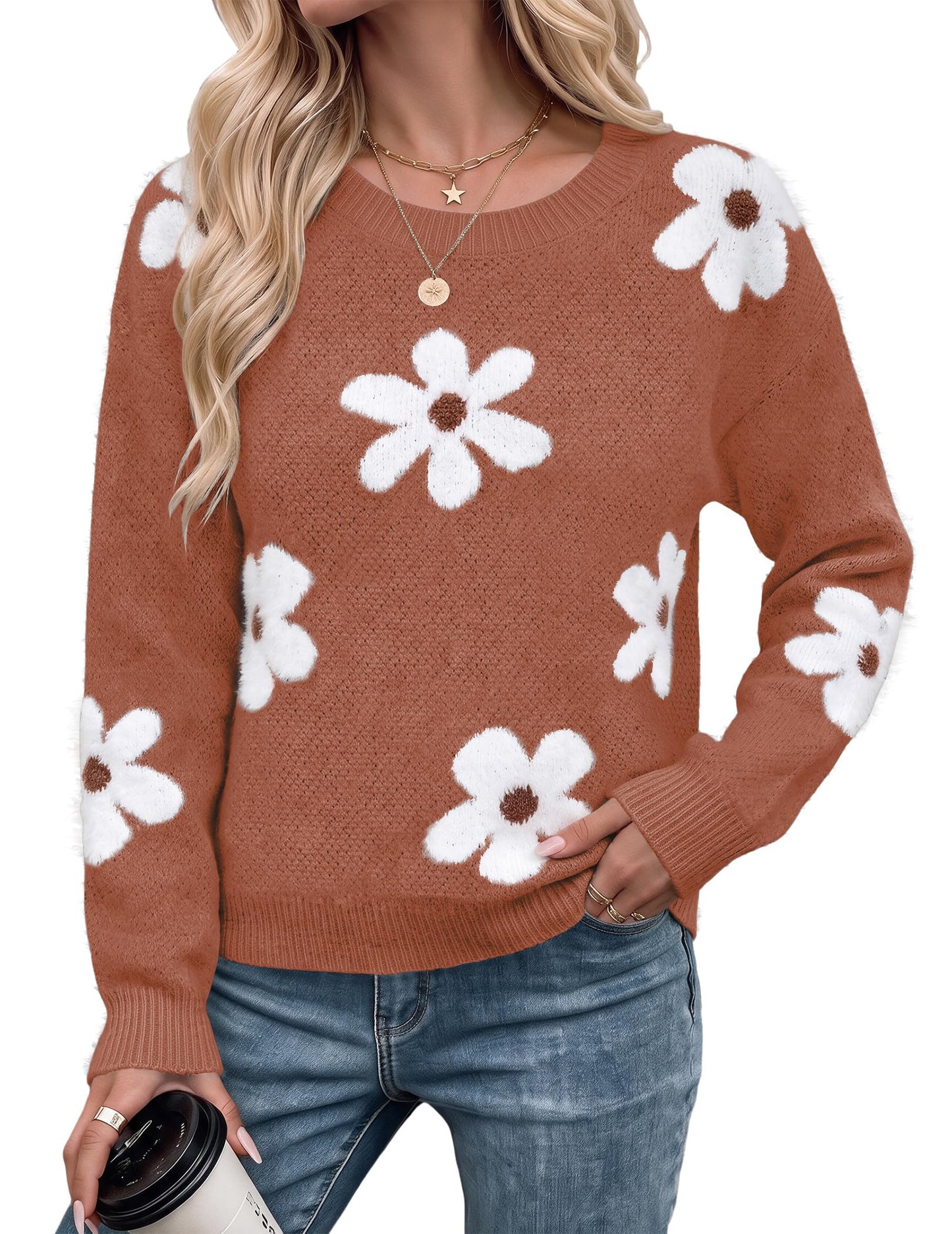 Floral Pullover Sweater