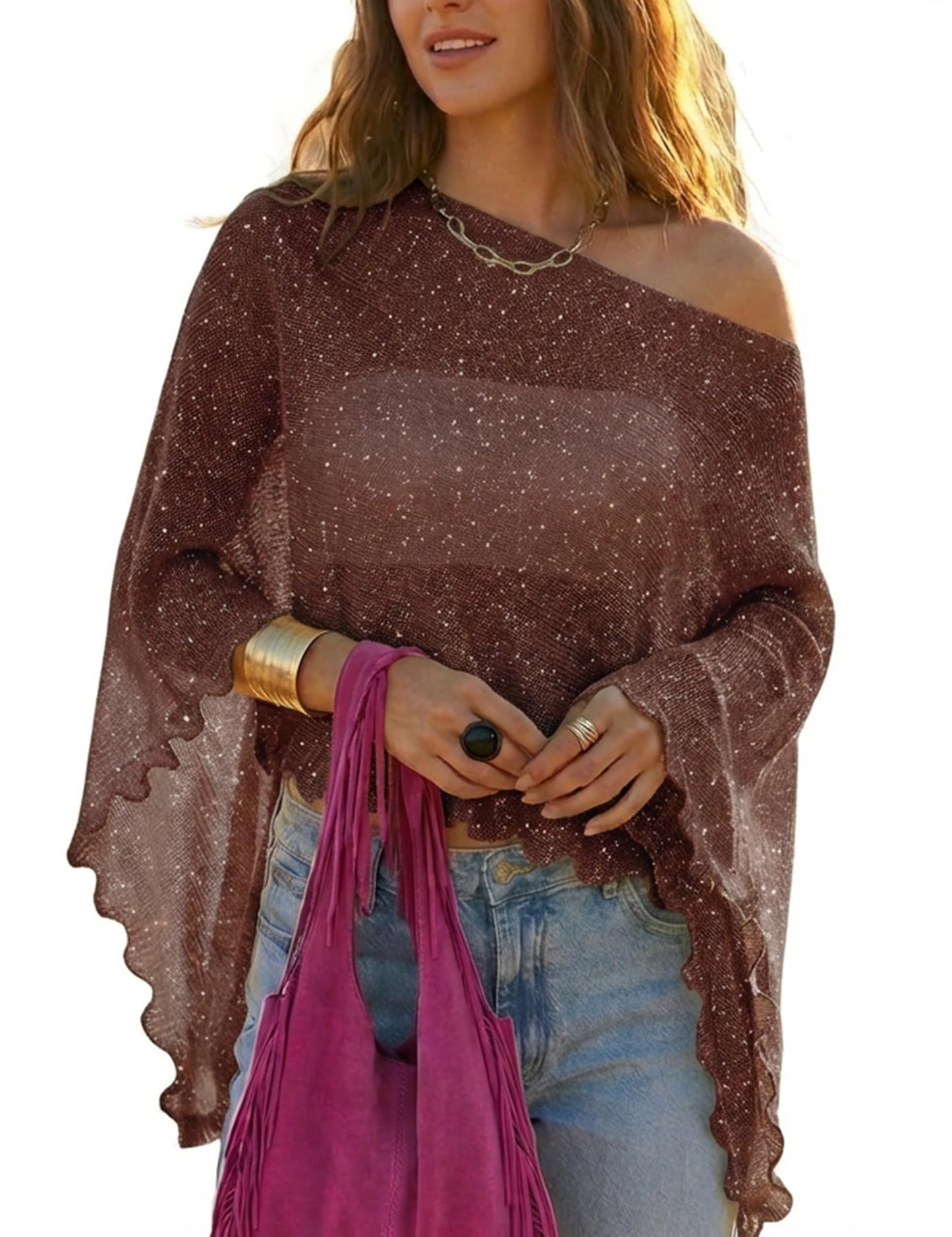 Sheer Poncho Pullover