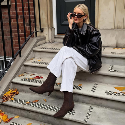 Kitten Heel Ankle Boots