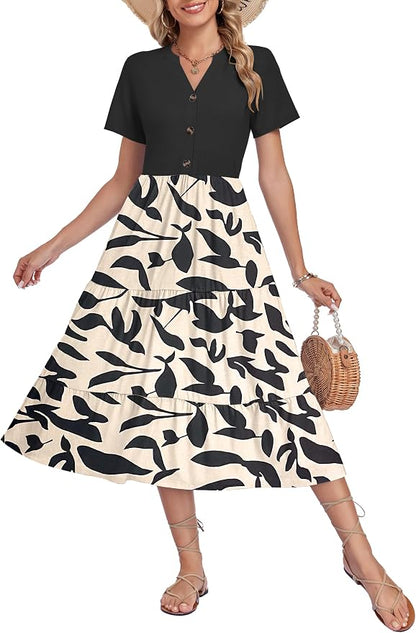 Tiered Midi Dress