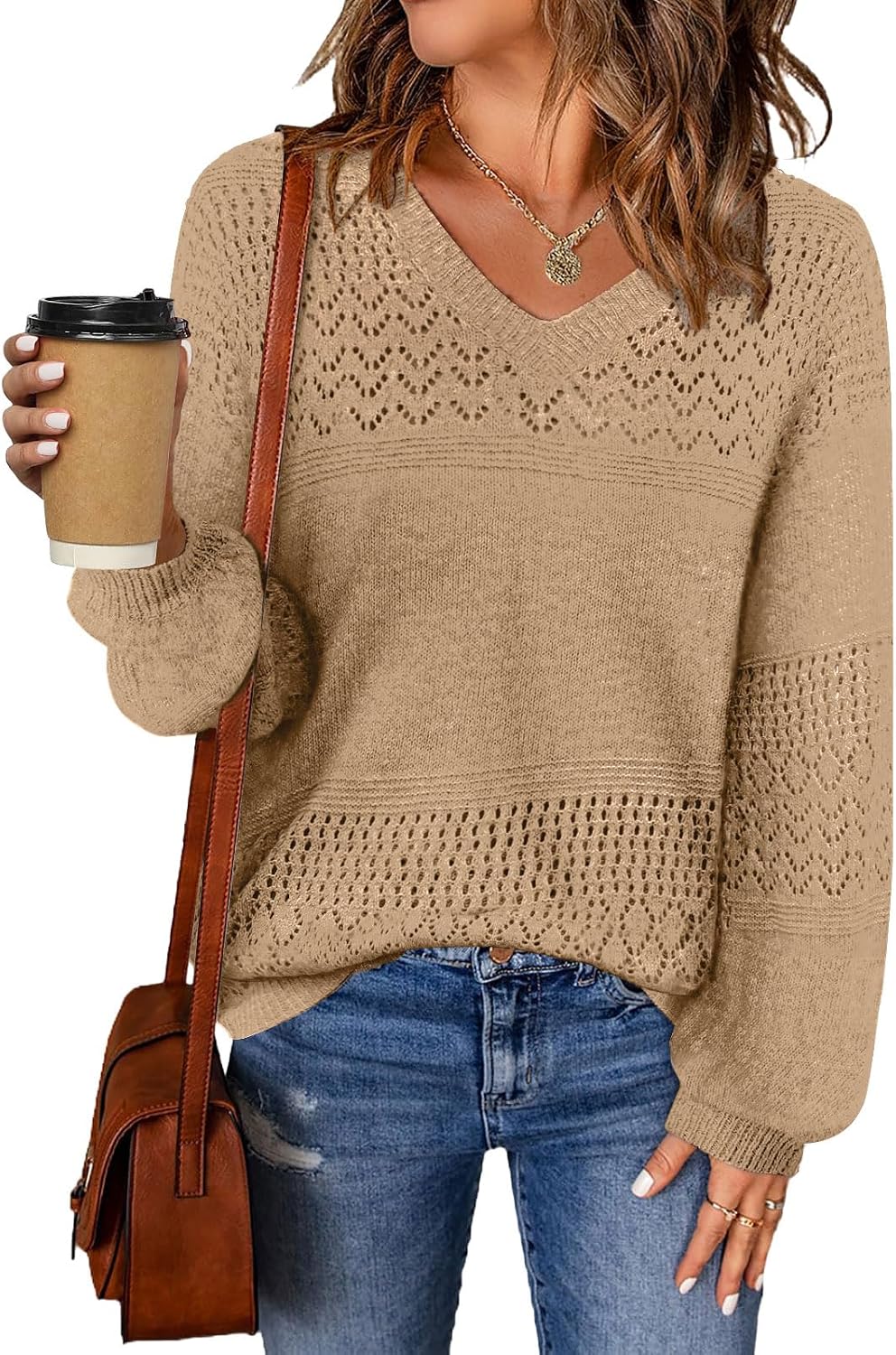 Knit V-Neck Sweater