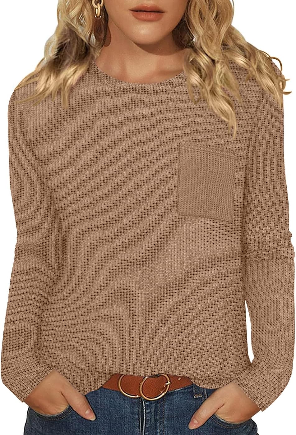 Waffle Knit Dressy Shirt
