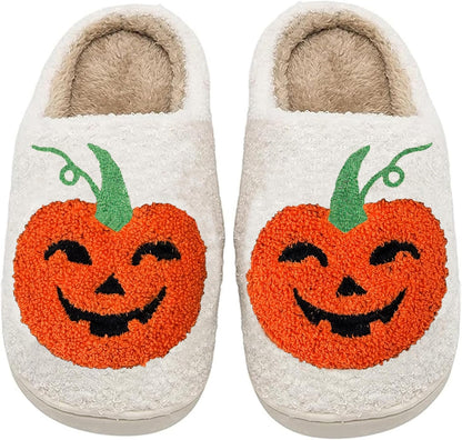 Pumpkin Plush Slippers