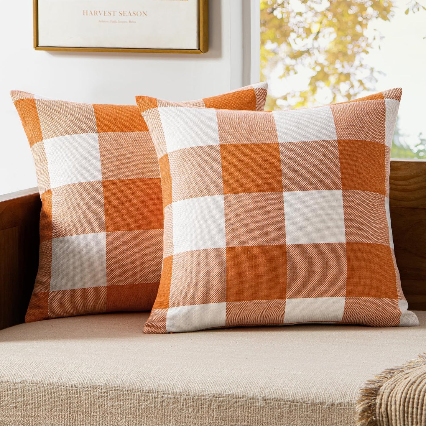 Fall Plaid Pillow Covers