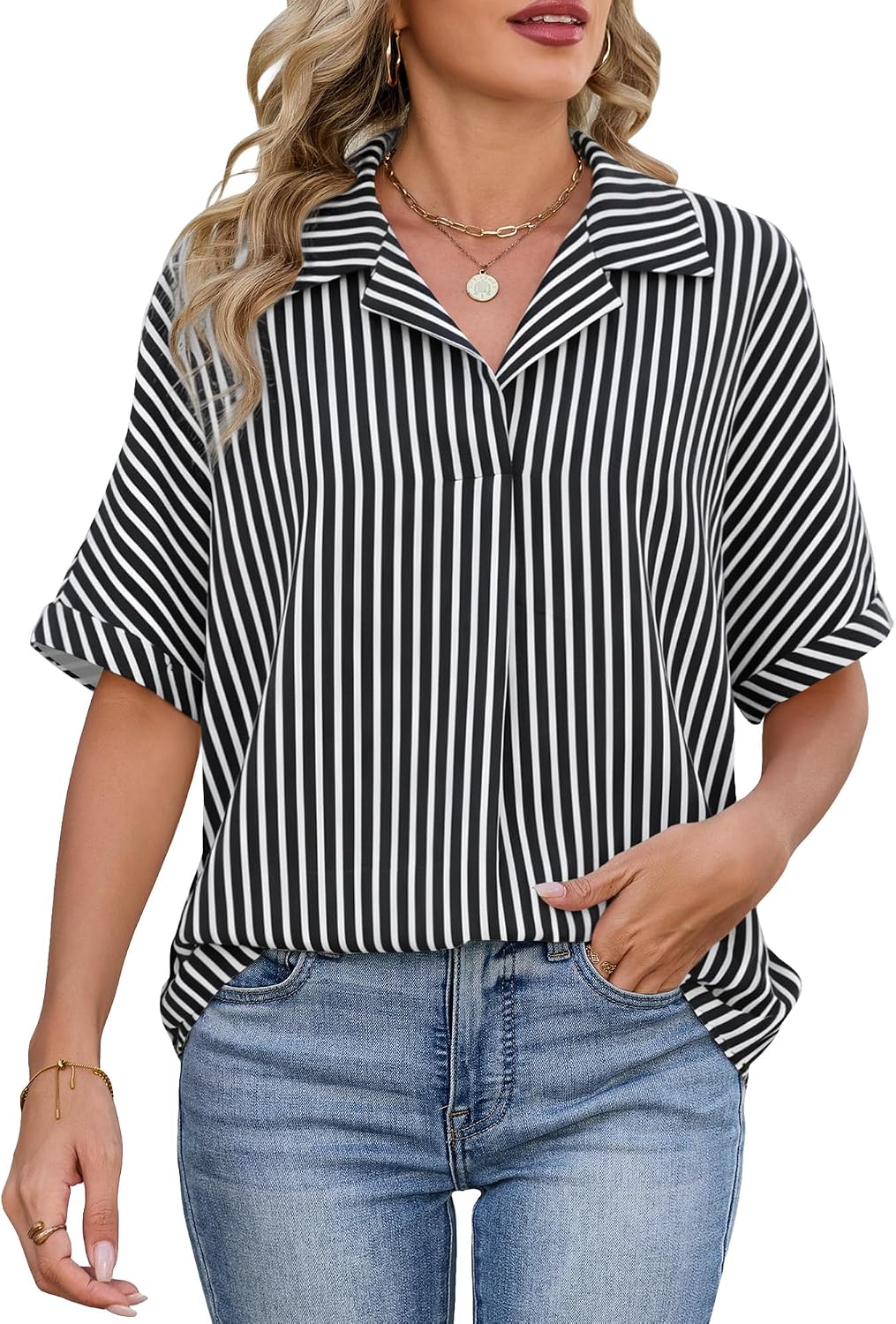 Striped Collared Shirt