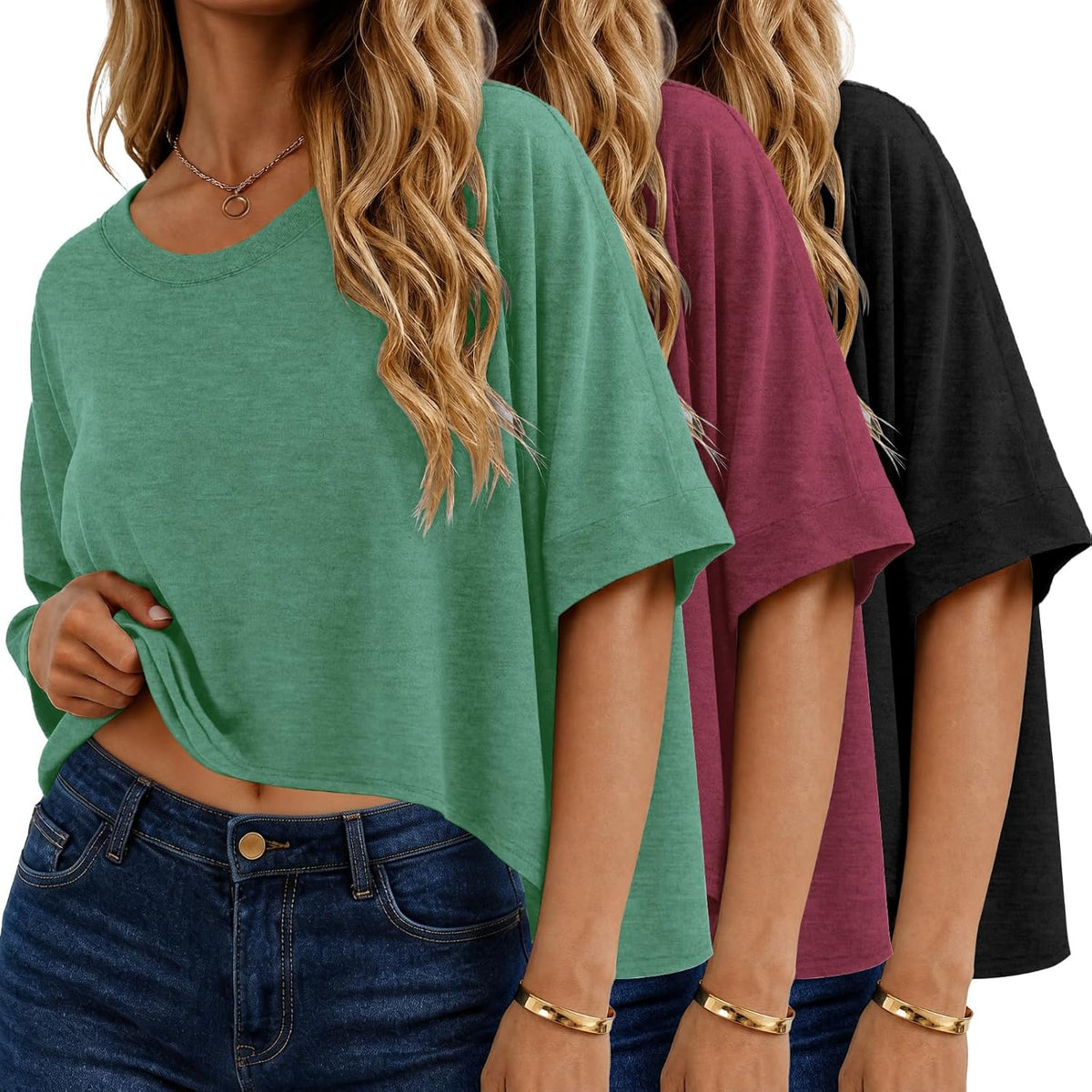 Oversized Basic T-Shirt (3PK)