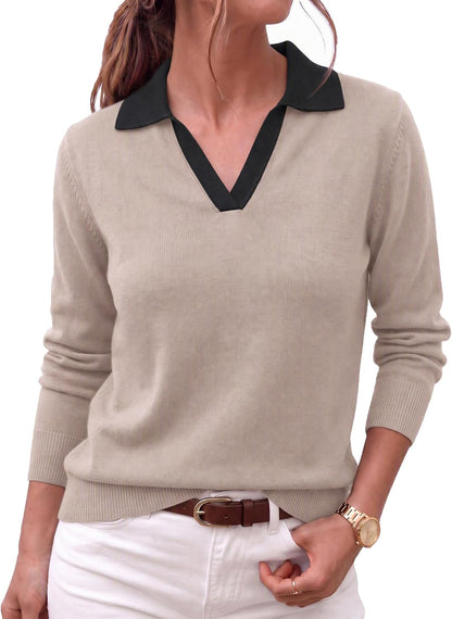 V Neck Knit Sweater